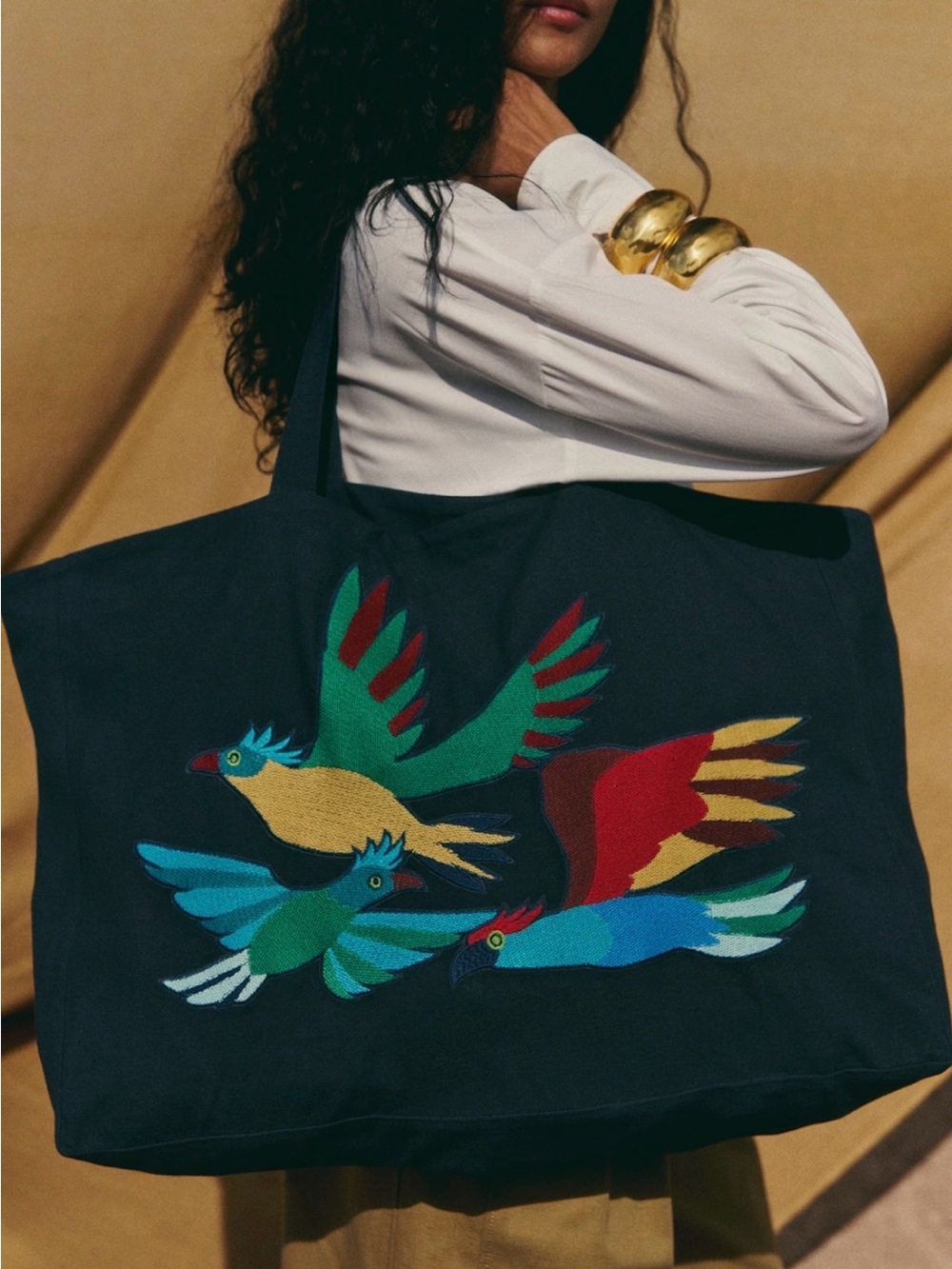 Sézane Tote Bag Inoui Editions Navy Blue